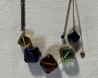 Early 00's Y2K Betsey Johnson Chunky Geometric Statement Necklace