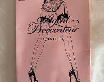 Agent Provocateur Black Astra Seam and Heel Thigh High Stocking