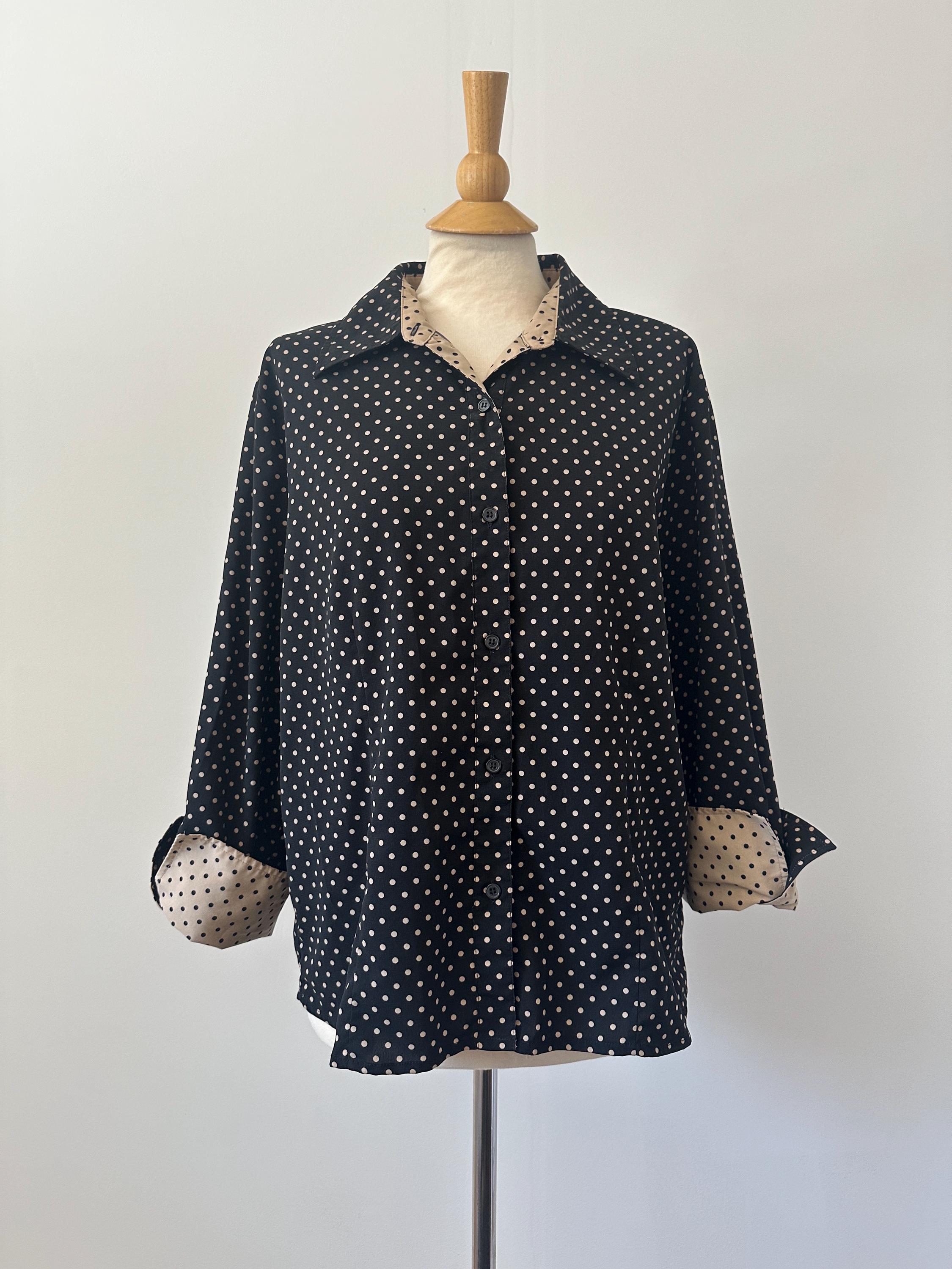 Polka Dot Blouse - Etsy
