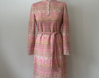 Vintage 1970s Psychedelic Mod Knit Dress by Kimberly