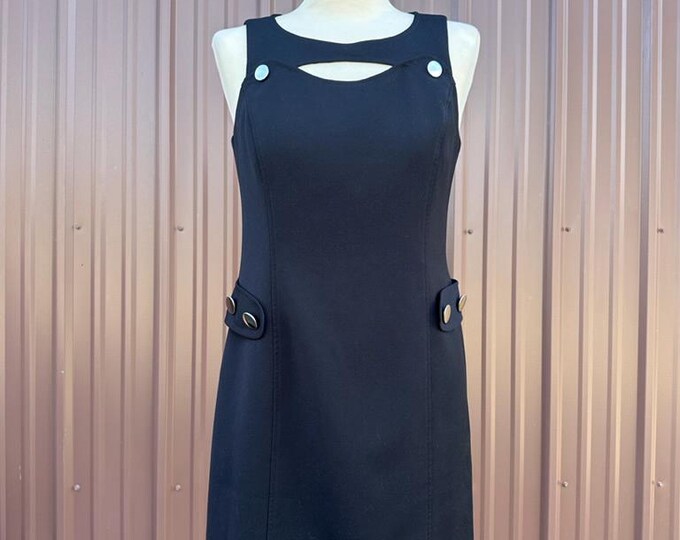 Y2K Sleeveless Black Retro Cutout Mini Shift Dress