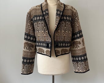 Vintage 90er Jahre Gobelin Brocante Brocante Jacke