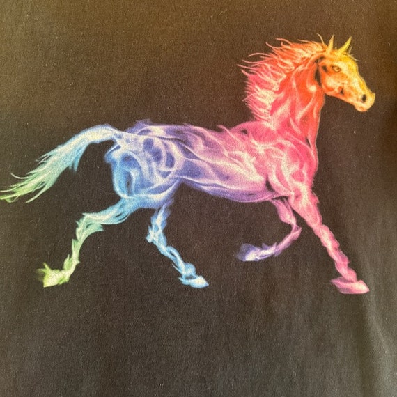 Vintage Novelty Graphic Galloping Psychedelic Rai… - image 2