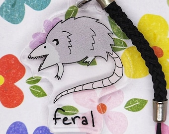 Feral Possum 1,5 inch acryl bedel