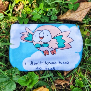 Porte-monnaie Je ne sais pas lire, Amis hiboux, petite trousse à maquillage, porte-carte d'identité