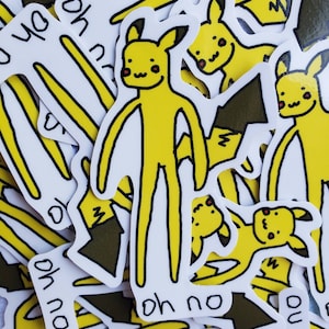 Long Leg Electric Friend Oh No Meme Vinyl Die-cut Sticker