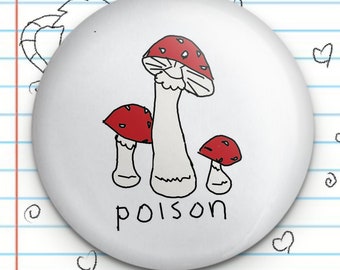 Poison Mushroom 1.25" Button