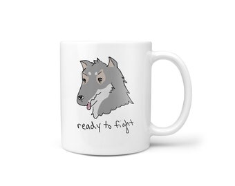 Ready to Fight Wolf Novelty Mug