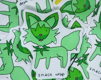 Snack Wrap Magical Leaf Friend Vinyl Die-Cut Sticker