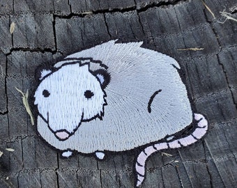 Opossum Aufnäher, gesticktes Tier Applikation