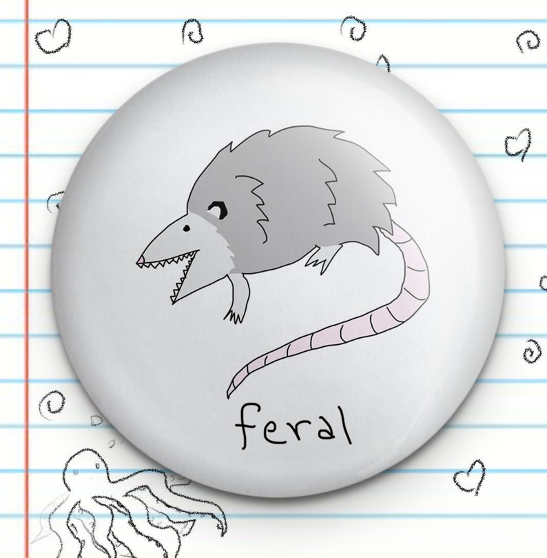 Feral Possum 1.25 Button image 1