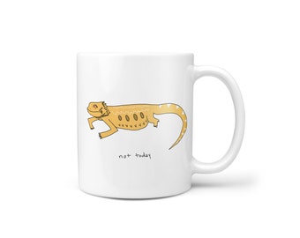 Not Today Bearded Dragon Meme Novelty Mug