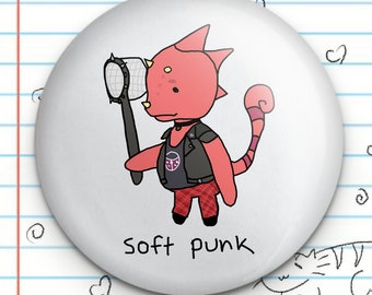 Soft Punk Lizard Meme 1.25 inch Button