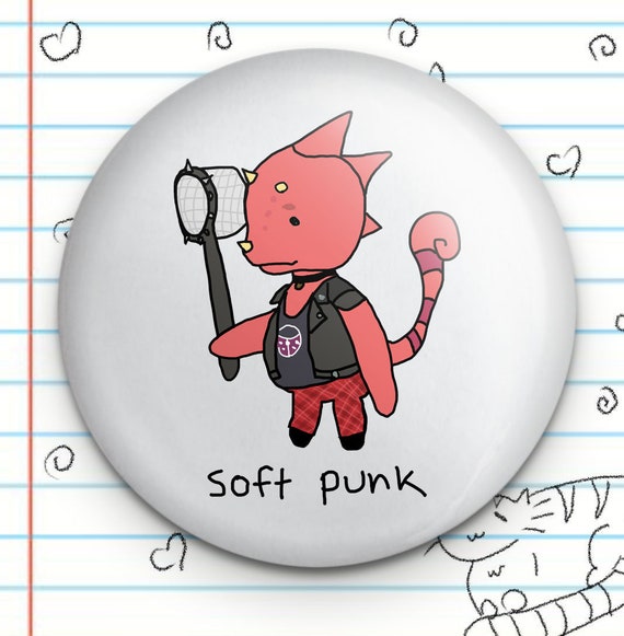 Soft Punk Lizard Meme 1.25 Inch Button -  Canada