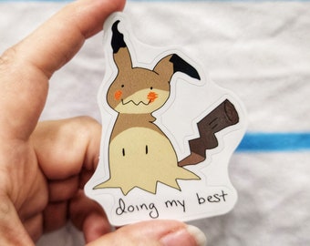 Mimic Ghost Vinyl Sticker, Kawaii Videospiel Fan Art