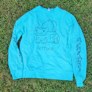 Sudadera de cuello redondo con estampado de suculentas, algodón, regalo