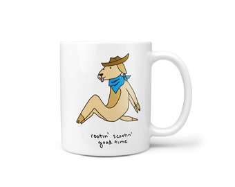 Rootin Scootin Cowboy Dog Novelty Mug