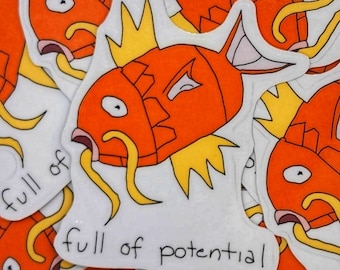 Determined Koi Friend Vinyl Die-Cut Sticker