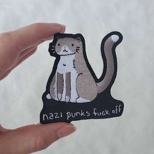 Los nazis punks se van a la mierda con un parche de 3 pulgadas