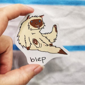 Blep Tongue Cat Meme Vinyl Die-Cut Sticker