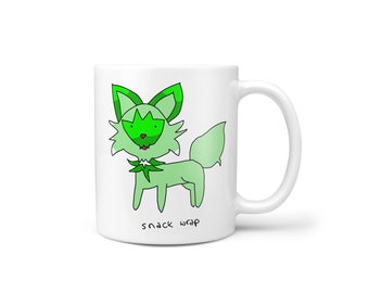 Snack Wrap Green Magician Cat Friend Meme Novelty Mug