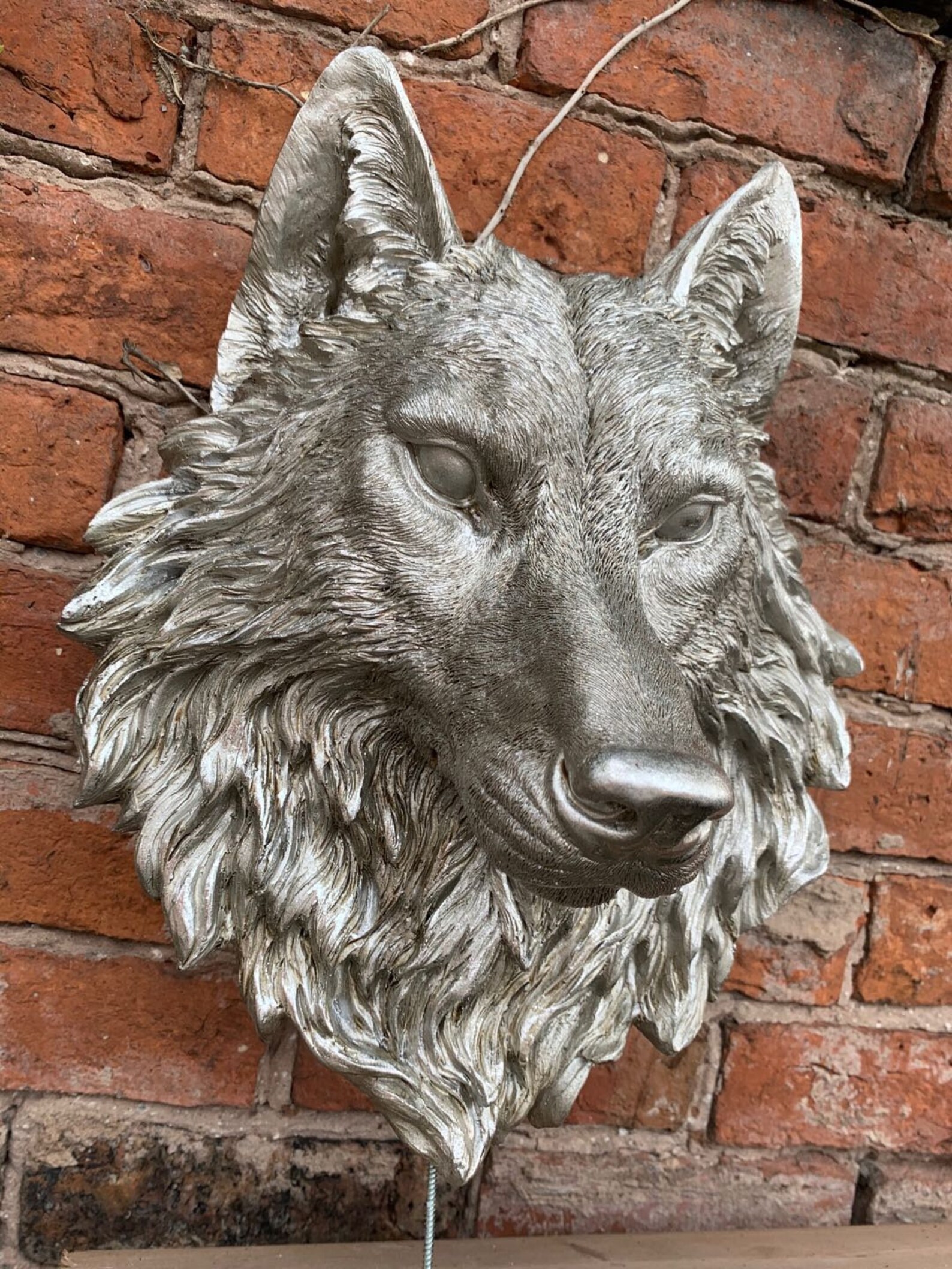 Large Size Handmade Wolf Head Ornaments Resin Hanging Wolves Etsy