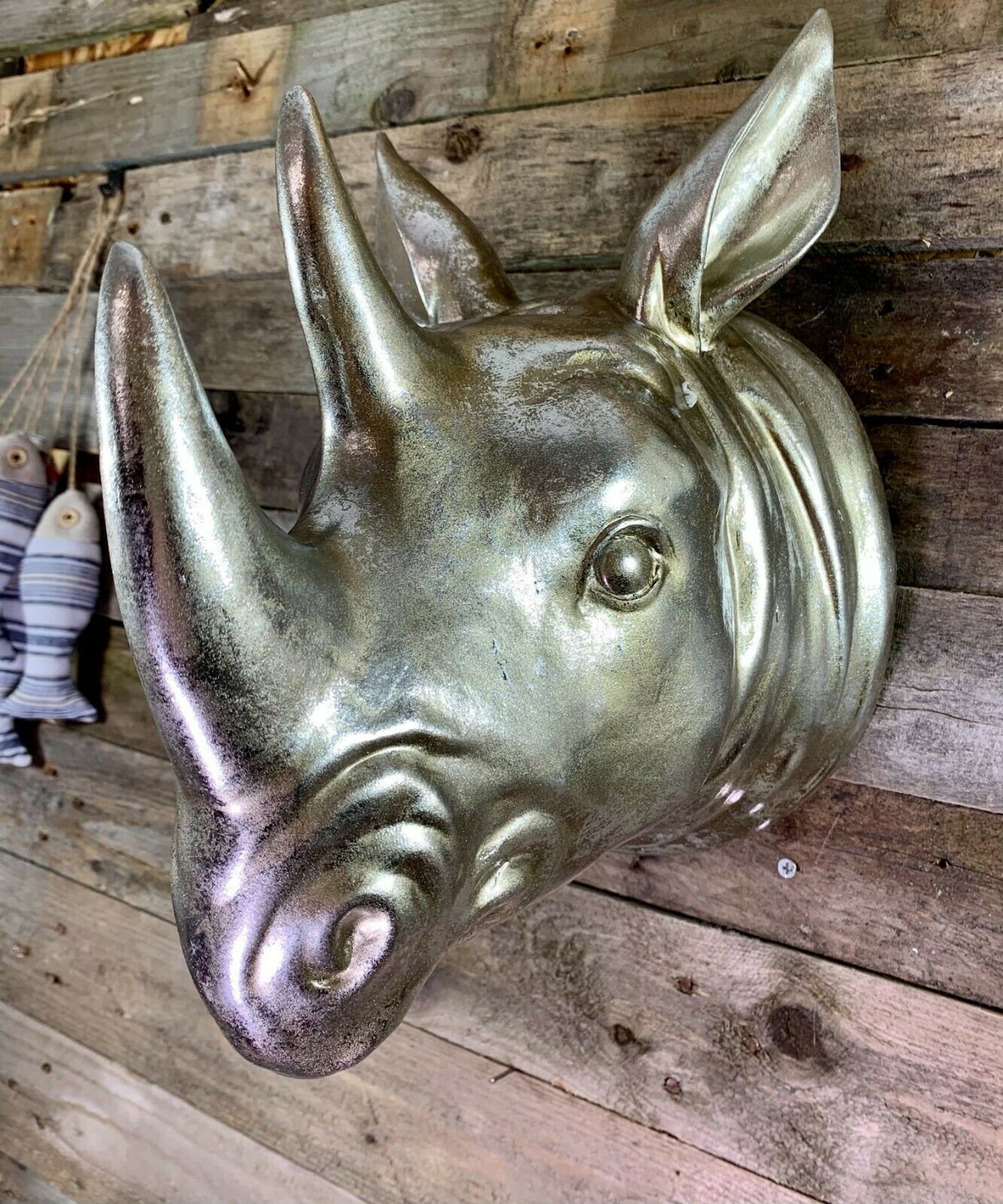Large Rhino Head Wall Art Sculpture Animal Heads Hanging Etsy UK