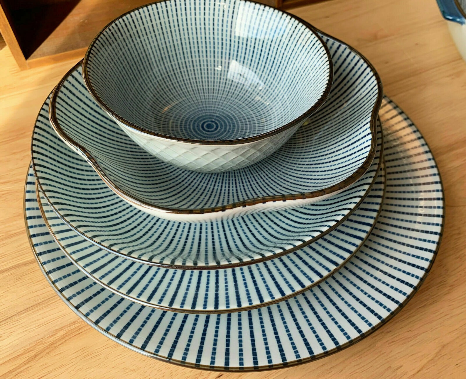 5pcs set Ceramic Japanese Style Crockery Sets Dish Plate Bowl Etsy