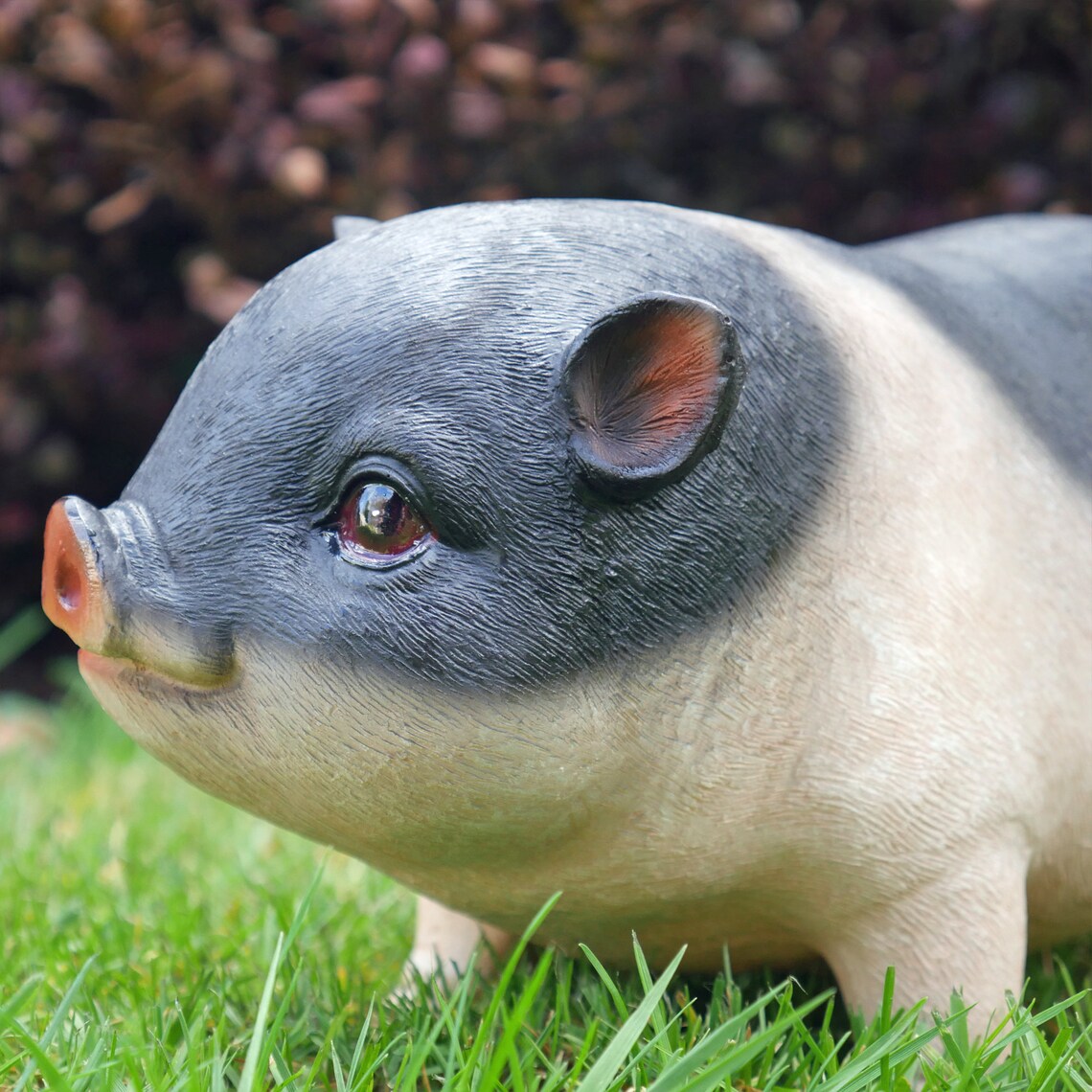 Pig Sculpture Resin Farmyard Animal Piglet Garden Ornaments Etsy