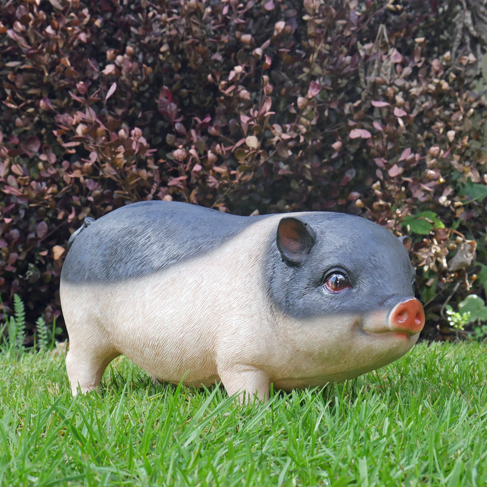Pig Sculpture Resin Farmyard Animal Piglet Garden Ornaments Etsy