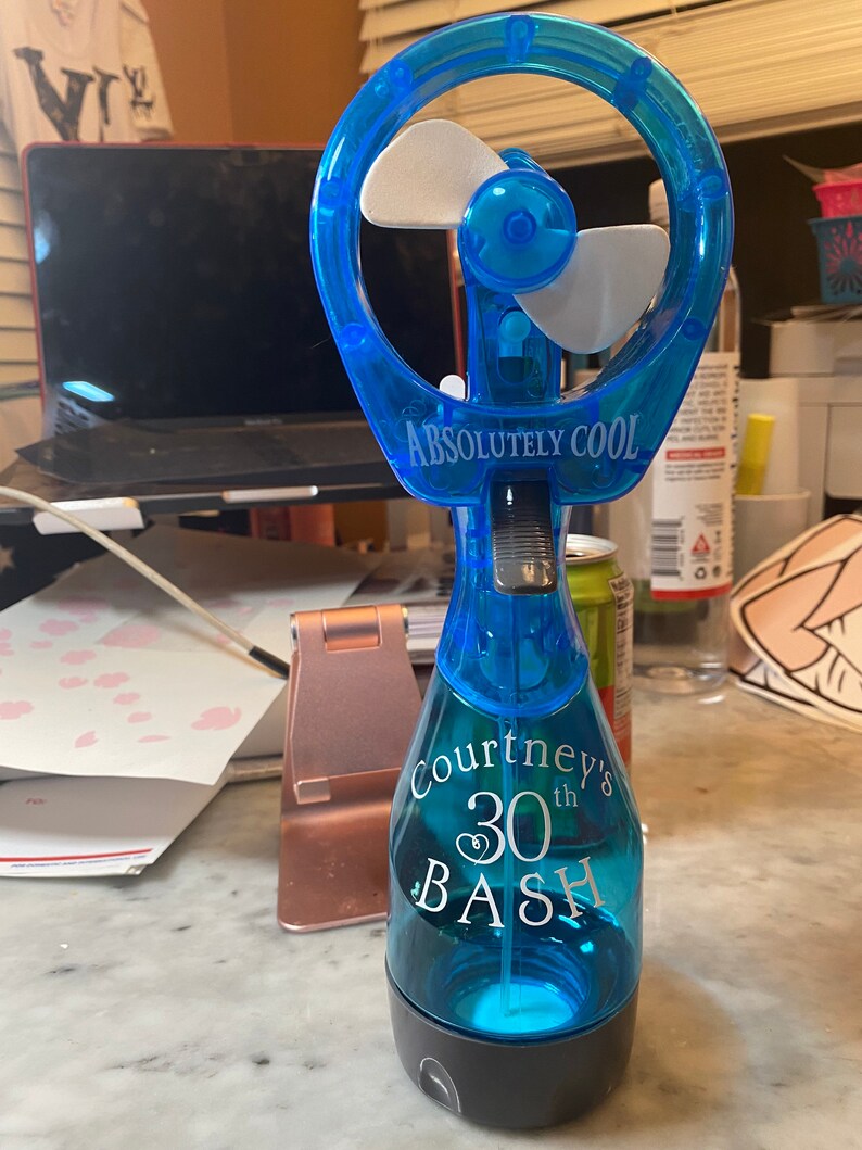 Personalized Misting Fans Etsy