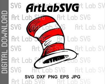 Cat In The Hat (Hat Only) svg, dxf, png, eps Digital File, cut file, printable, cricut, silhouette