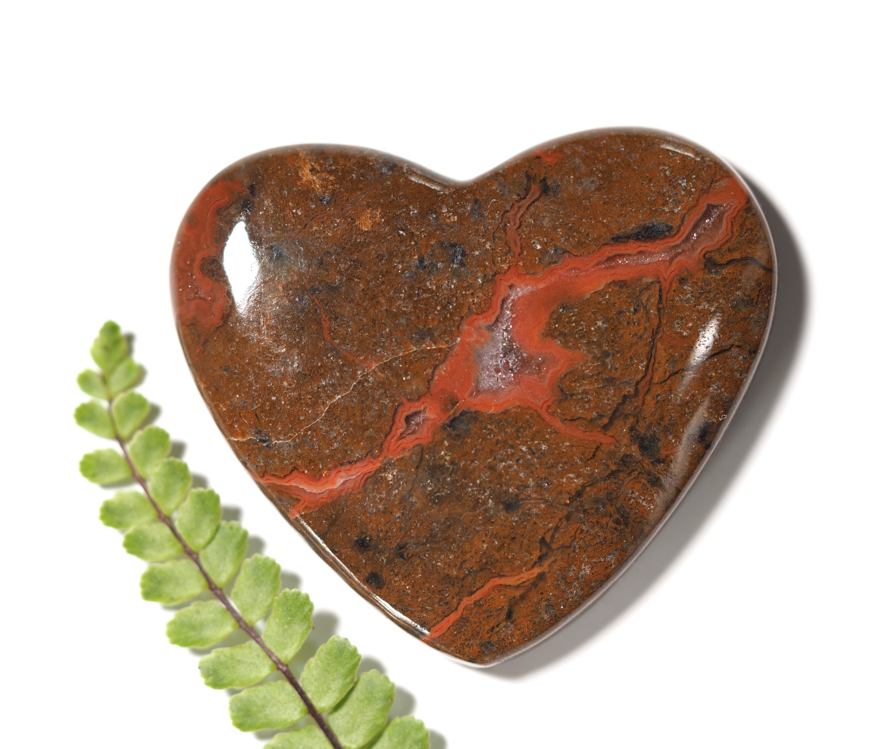 Dordogne jasper heart - 29x26mm - stone heart - pendant on request