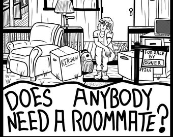 Pizza Boyz Comic Issue 7 - Does Anybody Need a Roommate in Digital PDF by Spencer Scott Holmes - Slice of Life Moving Out Rent Girl Comics