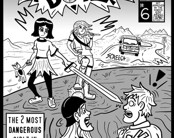 Pizza Boyz Comic 6 - Held At Sword Point By 11 Year Old Girlz in Digital PDF by Spencer Scott Holmes - Comics Horror Adventure Mystery Life