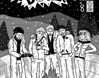 Pizza Boyz Comic Issue 8 - Bonfire on the Mountain in Digital PDF by Spencer Scott Holmes - Mountain Outdoors Snow Winter Stories Fire Life