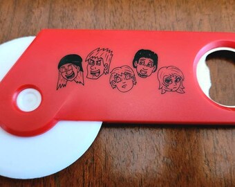 Pizza Boyz Cutter and Bottle Opener Party Combo - Comic Book Gift Comics Cartoon Manga Anime Slice Beer Comedy Retro Gaming Characters Movie