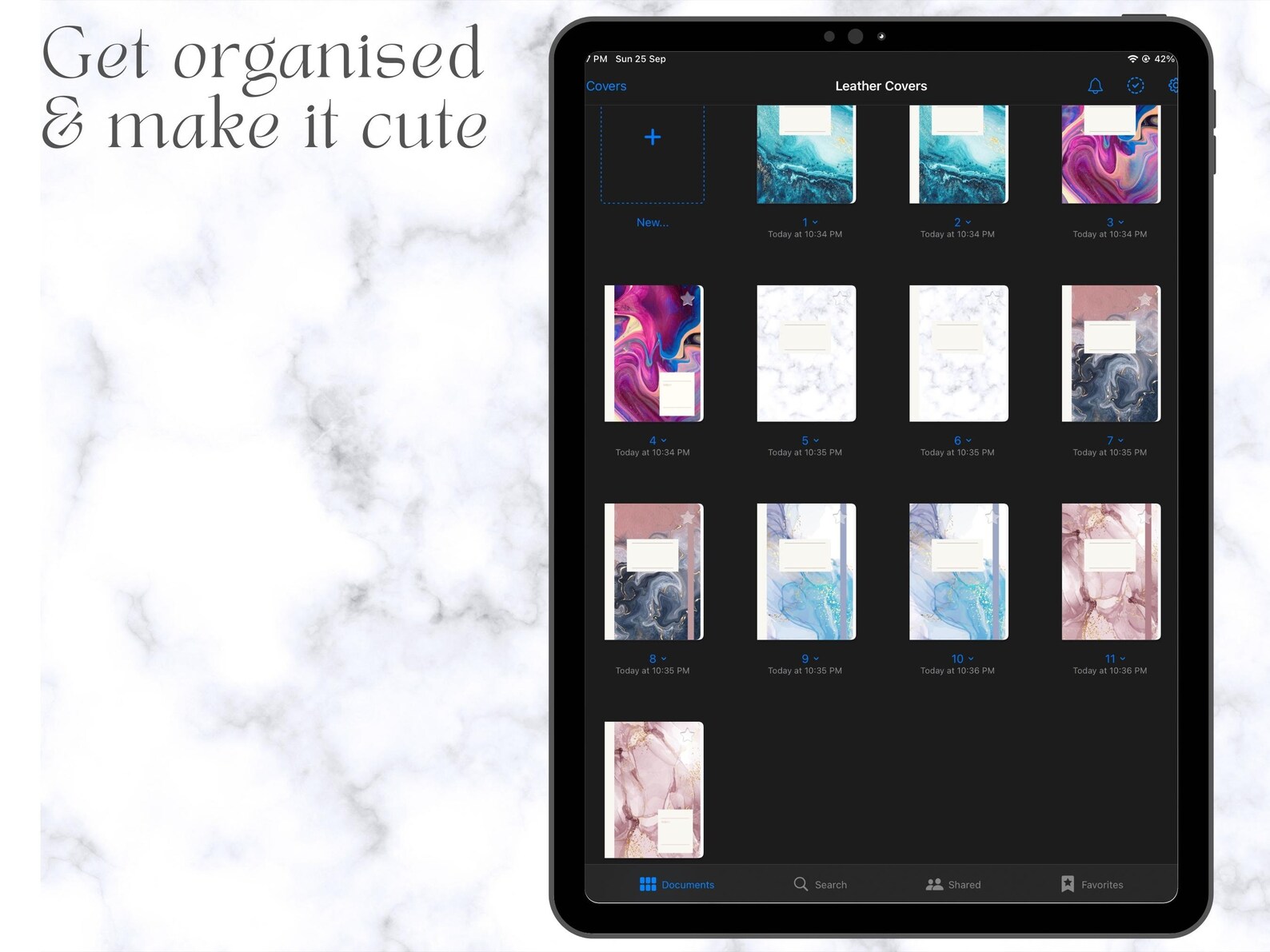 30 Marble Aesthetic Digital Notebook Covers for Goodnotes and ...