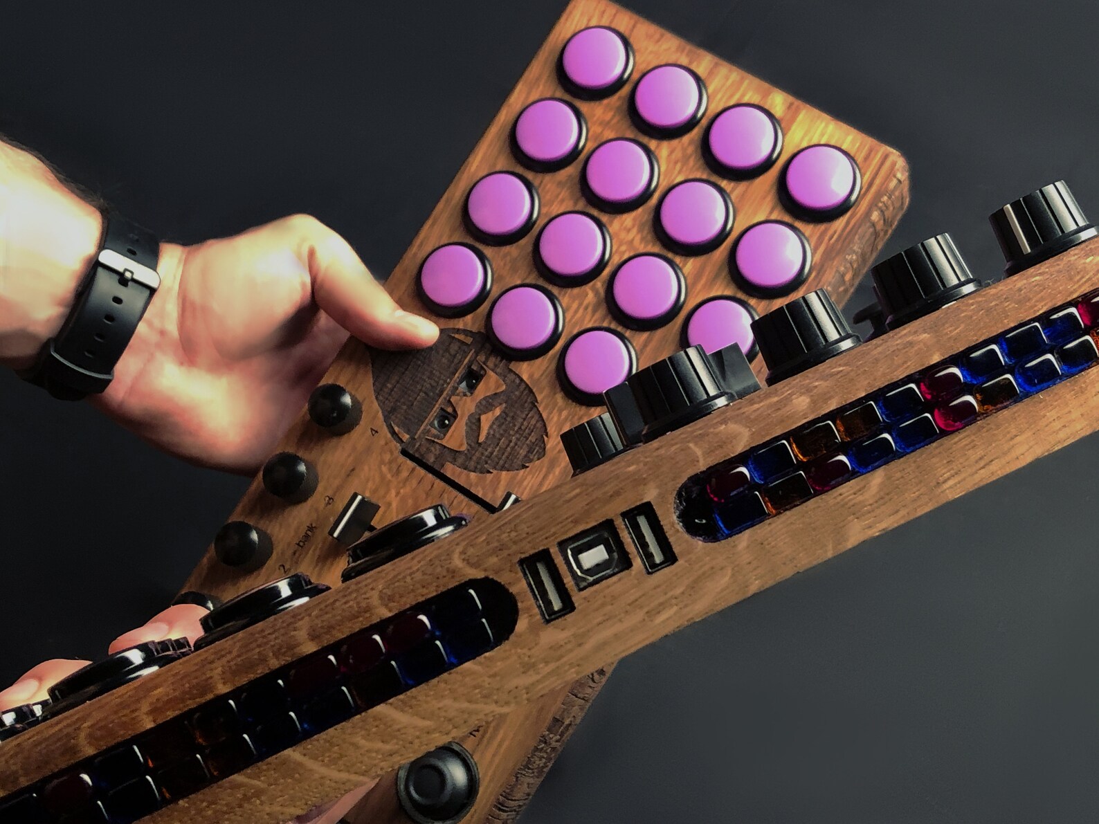 MIDI Dobrynya PR0 Handmade wooden MIDI controller from Etsy