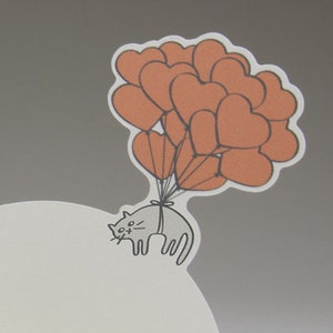 Pop-Up-Karte zum Muttertag Valentinskarte "Ballonkatze" Muttertagsgeschenk Karte für Mama Valentin Valentinstag Valentinstagsgeschenk