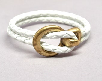 Open Hook Leather Bracelet