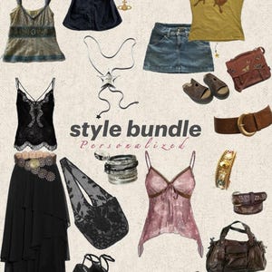 Pacchetto di abbigliamento e accessori personalizzato a sorpresa, ispirato alle bacheche di Pinterest.