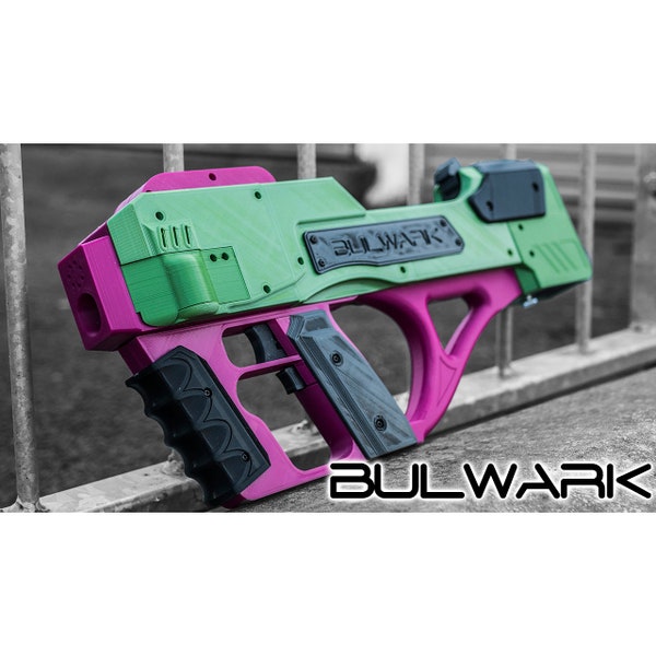 Bulwark Nerf Blaster full auto 'bullpup' top loading (Digital STL download)