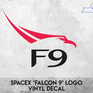 SpaceX &#39;Falcon 9&#39; Logo - Vinyl Decal Sticker