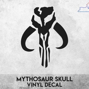Mythosaur Skull sigil from The Mandalorian - Vinyl Decal Sticker - Multiple colors available!