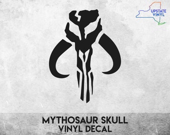 Sigillo del teschio del mitosauro di The Mandalorian - Adesivo in vinile - Diversi colori disponibili!