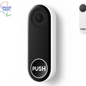 Nest Hello-deurbel 'PUSH'-sticker