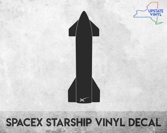SpaceX Starship - Vinyl Decal Sticker - Multiple colors available!