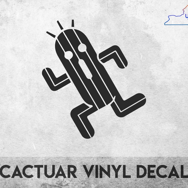 Cactuar from Final Fantasy - Vinyl Decal Sticker - Multiple colors available!