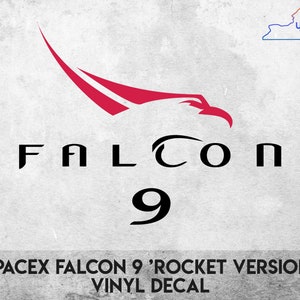 SpaceX Falcon 9 &#39;Rocket Version&#39; Logo - Vinyl Decal Sticker